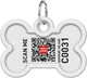 Адресник для собак и котов металлический WAUDOG Smart ID c QR паспортом "Маршмеллоу", кость, 40х28 мм (0640-0214Collar) - изображение 3