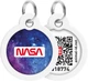 Адресник для собак и котов металлический WAUDOG Smart ID c QR паспортом "NASA21", круг, Д 30 мм (230-0148Collar) - изображение 1