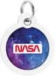 Адресник для собак и котов металлический WAUDOG Smart ID c QR паспортом "NASA21", круг, Д 30 мм (230-0148Collar) - изображение 2