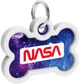 Адресник для собак и котов металлический WAUDOG Smart ID c QR паспортом "NASA21", кость, 40х28 мм (0640-0148Collar) - изображение 4