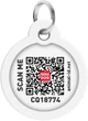 Адресник для собак и котов металлический WAUDOG Smart ID c QR паспортом "Корги", круг, Д 30 мм (230-0212Collar) - изображение 3