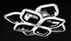 Люстра светодиодная потолочная LED светильник для квартиры на потолок лэд с пультом 26065 Хром 10х44х44 см. - изображение 2