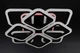 Люстра светодиодная потолочная LED светильник для квартиры на потолок лэд с пультом 25753 Черный 11х50х50 см. - изображение 6