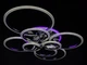 Люстра светодиодная потолочная LED светильник для квартиры на потолок лэд с пультом 25945 Хром 14х80х103 см. - изображение 9
