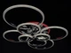 Люстра светодиодная потолочная LED светильник для квартиры на потолок лэд с пультом 25945 Хром 14х80х103 см. - изображение 10