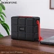Портативная bluetooth колонка Borofone с флешкой с подсветкой черная - изображение 2