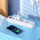 Удлинитель сетевой HOCO Aura 4-bit extension cable socket fast charge NS1 белый - изображение 3