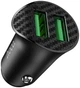 Автомобільний зарядний пристрій Hoco Z39 18W (QC3.0 + 2 USB + кабель microUSB) Чорний (27494) - зображення 6