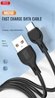 Інтерфейсний кабель XO NB200 2.1Amax USB - TypeC 1m Black (27525) - зображення 2