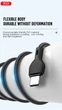 Інтерфейсний кабель XO NB200 2.1Amax USB - TypeC 1m Black (27525) - зображення 4