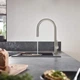 Cмеситель для кухни с выдвижной лейкой HANSGROHE Talis M54 сатин латунь 72802800 - изображение 8
