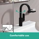 Змішувач для умивальника одноважільний HANSGROHE Vivenis чорний латунь з донним клапаном 75030670 - зображення 6