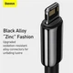 Кабель Baseus Tungsten Gold Fast Charging Data Cable USB to iP 2.4A 1m CALWJ-01 Black - зображення 5