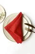 Лляні серветки TouchableLinen 1 шт Червоний Серветки для сервірування столу 50х50 см - зображення 3