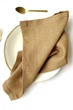 Льняные салфетки TouchableLinen 1 шт Коричнево-золотой Салфетка для сервировки стола 40х40 см - изображение 2