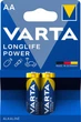 Батарейка Varta Longlife Power AA BLI 2 Alkaline (04906121412) - изображение 1