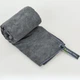 Полотенце из микрофибры для спорта и путешествий TRAVEL TOWEL T-SQT 60 см x 120 см серое - изображение 1