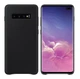 Чехол кожаный противоударный Official Leather Cover EF-VG975LBEGRU Б.У. для Samsung Galaxy S10 Plus (6.4") Black - Б/У - изображение 1