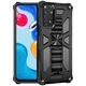 Чехол Shockproof Shield для Xiaomi Redmi Note 11 / Note 11S бампер противоударный с подставкой Black - изображение 1