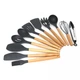 Силіконовий кухонний набір Utensil Set чорного кольору на 24 шт (41113) - зображення 6