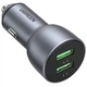 Зарядний пристрій Ugreen CD213 36W 2xUSB QC 3.0 3A Car Charger (Dark Blue) (10144) - зображення 1