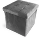 Пуф для хранения MBM HOME велюровый 38х38х38 см Серый (TH-05 GRAY) - изображение 2