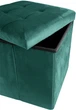 Пуф для хранения MBM HOME велюровый 38х38х38 см Зеленый (TH-05 GREEN) - изображение 3