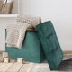 Пуф для хранения MBM HOME велюровый 38х38х38 см Зеленый (TH-05 GREEN) - изображение 7