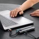 USB-хаб адаптер Type-C Baseus Metal Gleam 7в1 (Type-C, 100W, 2xUSB3.0 + HDMI 4KHD + Type-C PD + TF + SD) - Сірий - зображення 3