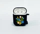 Силіконовий чохол для навушників Apple AirPods 1/2 Чорний Тризуб в квітах - зображення 1