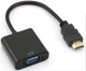 Конвертер відео адаптер HDMI - VGA перехідник (чорний) - зображення 1