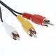 Аудіо відео кабель 3x RCA AV - 3.5мм джек, довжина 90см тюльпан-jack 533571628-1 - зображення 4