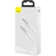 Кабель Baseus Cafule Metal Data Cable Type-C to Lightning PD 20W white 1м (CATLJK-A02) - изображение 3