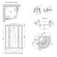 Душевой бокс Lidz Tani SB90x90.SAT.HIGH.FR, стекло Frost 4 мм - изображение 2