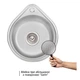 Кухонна мийка з нержавіючої сталі Lidz 4539 0,8 мм Satin (LIDZ4539SAT8) - зображення 3