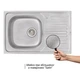 Кухонна мийка з нержавійки Qtap 7850 0,8 мм Satin (QT7850SAT08) - зображення 3