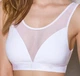 Топ с прозрачной вставкой Passion PS002 TOP white, size XL - изображение 1