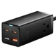 Блок питания Baseus GaN3 Pro (2xUSB, 2xType-C, 65W, быстрая зарядка, + Type-C кабель) - Черный - изображение 1