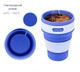 Складаний силіконовий стакан для напоїв Collapsible Coffee Cup (350м, екологічно чистий, компактний) - Синій - зображення 4
