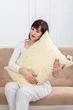 Пуховая подушка MirSon №1802 Bio-Beige 90% пух упругая 50х70 см (2200003011814) - изображение 7