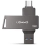 Флешка USAMS US-ZB202 Type-C OTG USB3.0 256GB, серая - изображение 1