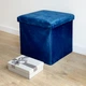 Пуф для хранения MBM HOME велюровый 38х38х38 см Синий (TH-05 BLUE) - изображение 11