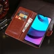 Чохол Idewei для Motorola Moto E20 книжка шкіра PU з візитницею коричневий - зображення 3