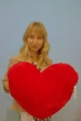 Игрушка подушка Сердце 50 см красный Alina 50 см 000128576 - изображение 2