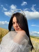 Кришталевий подвійний обідок із натуральних перлів, молочного кольору Ksenija Vitali (OB-058) - зображення 2
