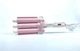 Плойка PRO Professional hair curler 1988 тройная волна розовая - изображение 1