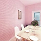 Самоклеющаяся 3D панель Sticker Wall под кирпич Розовый 700х770х5мм - изображение 3