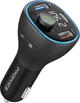 FM-трансмиттер Promate PowerTune-38W USB-A OTG/USB-A QC3.0/USB-C PD Black (powertune-38w.black) - изображение 1