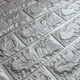 Самоклеющаяся 3D панель Sticker Wall под кирпич Серебро 700x770x7мм - изображение 2