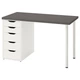 Письмовий стіл IKEA LAGKAPTEN / ALEX 120х60 см темно-сірий/білий (394.168.14) - изображение 1